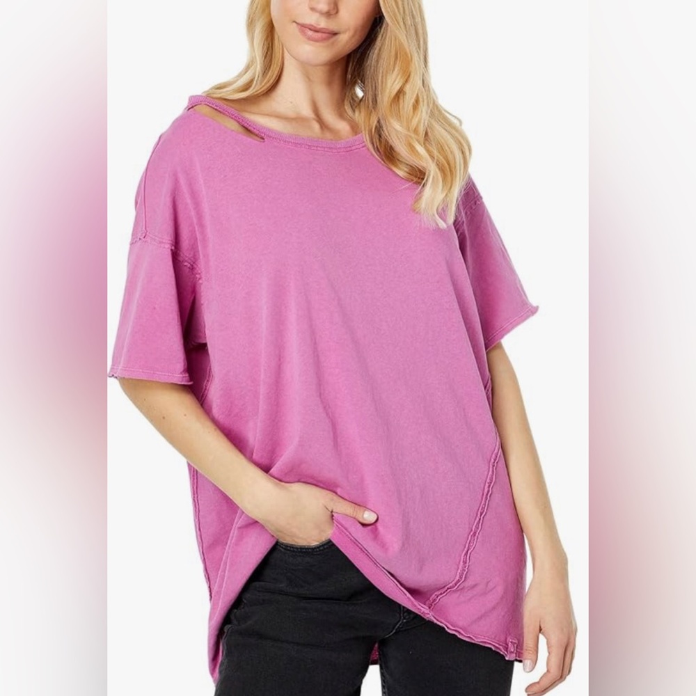 We the Free by Free People Dani Tee, Fuschia Fantastic, sz M